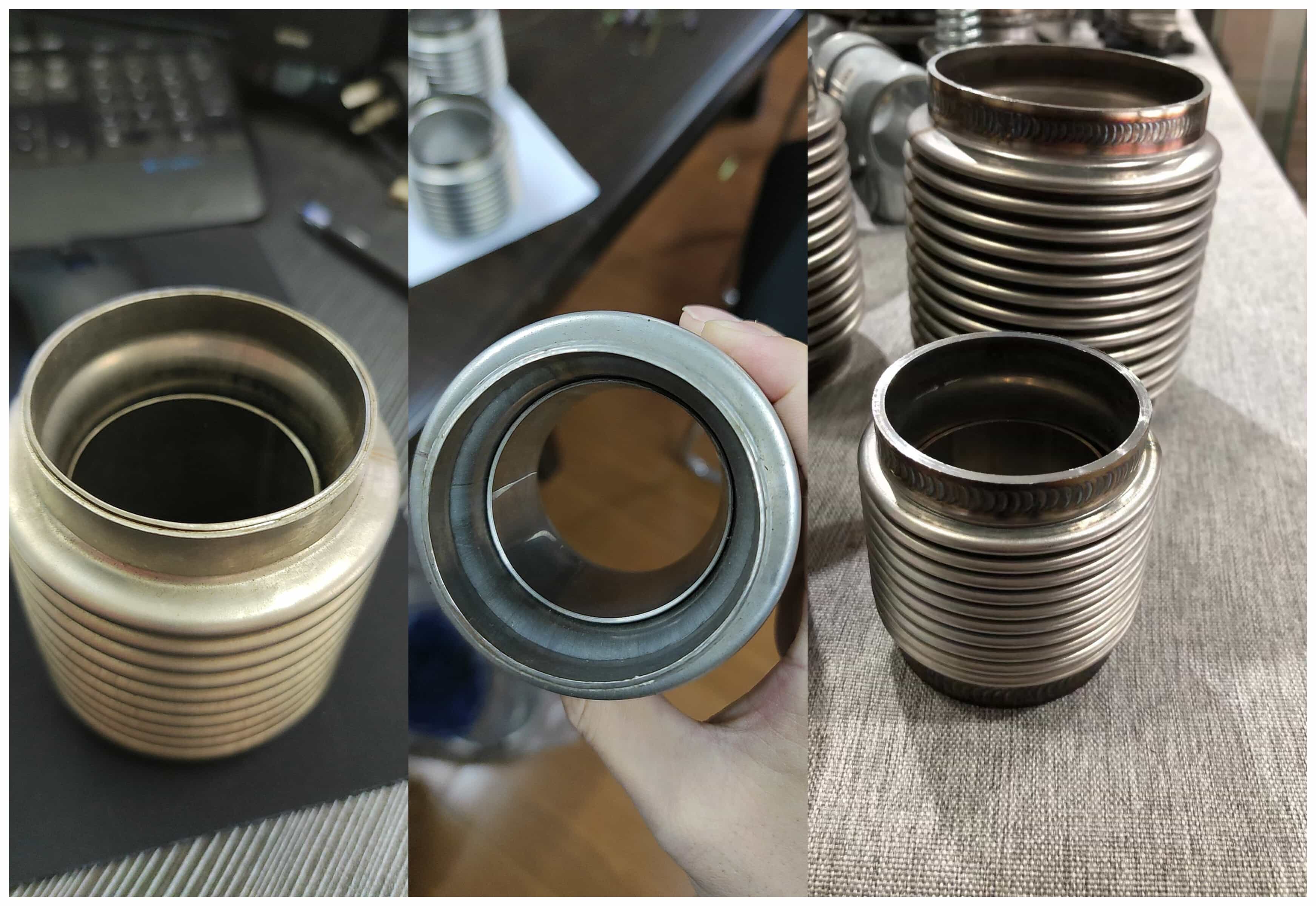Three methods of edge-forming (end preparation) for stainless steel exhaust bellows