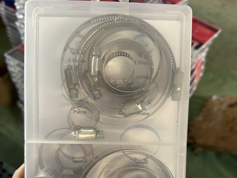 custom boxed packaging for worm gear hose clamps