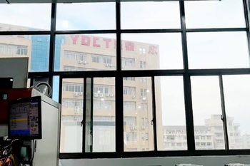 R&D office with view of Yueding factory - exhaust system prototype development