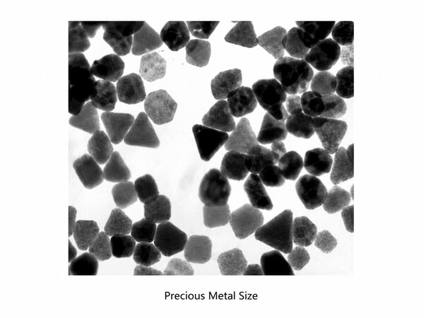 Catalyst precious metal particle size microstructure image