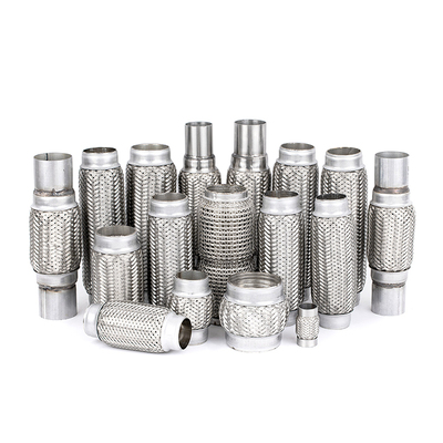Display of Standard Exhaust Flexible Pipe Products in Various Sizes and Structures