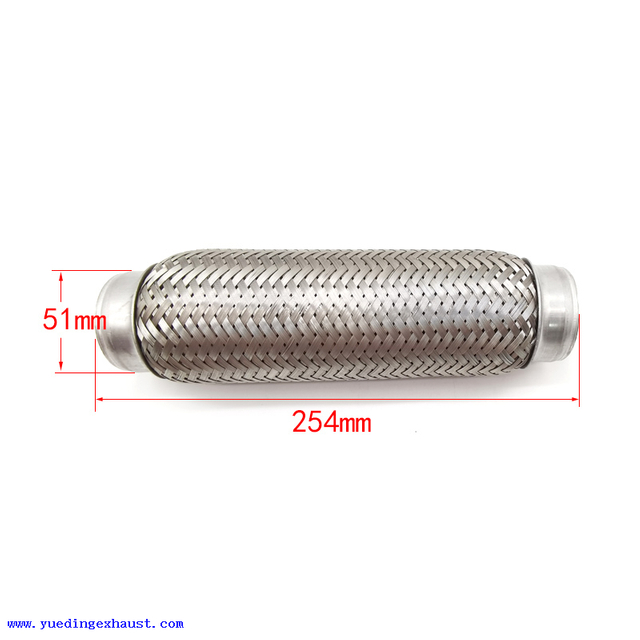 Exhaust Flexible Pipe 51mm x 254mm Flexi Repair Joint Tube Connector Flexipipe