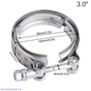 3" inch Stainless Steel #304 V band Vban Clamp w/2 Flange Turbo Exhaust Down Pip