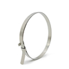 Stainless steel CV joint boot clamp close-up