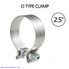 2.5" 64mm Band Exhaust O Clamp 304 Stainless Steel Single 