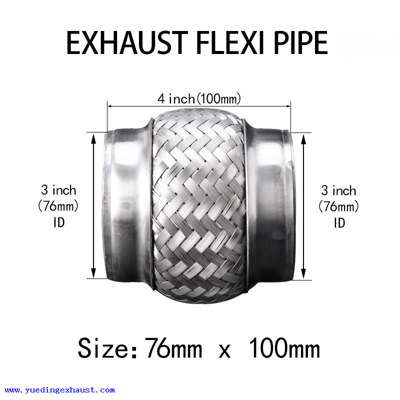 Exhaust Flexi Pipe Weld On Flex Joint Flexible Tube Repair 76mm x 100mm