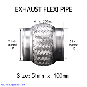 51mm x 100mm Weld On Exhaust Flexi Pipe Flex Joint Flexible Tube Repair