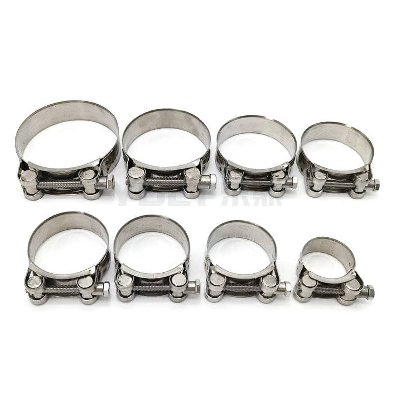 Heavy Duty Hose Clamps with One Bolt Or Hollow Shaft