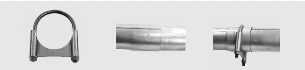 guillotine exhaust saddle clamp for full 360 sealing