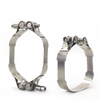 Stainless steel single bolt exhaust clamp