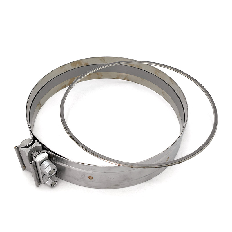 Custom size DPF clamp with high-temperature resistance
