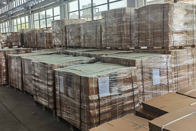 Organized Warehouse Storage for Finished Exhaust System Products Ready for Shipment