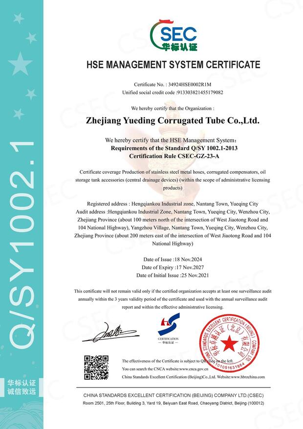 QSY1002.1 HSE managerment