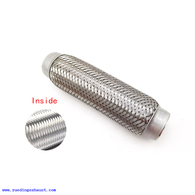 Universal Exhaust Pipe Bellows Stainless Steel Braiding Flexible Hose 2.25in