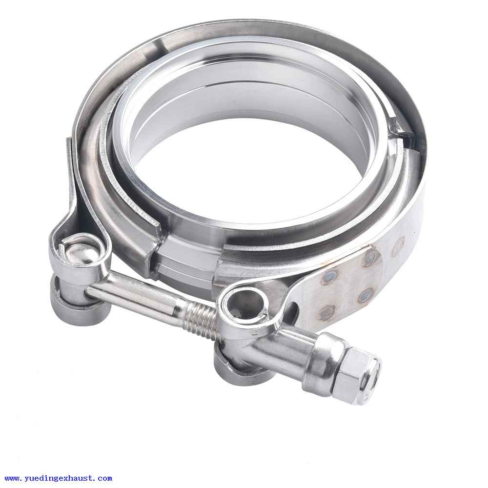 3" inch Stainless Steel #304 V band Vban Clamp w/2 Flange Turbo Exhaust Down Pip