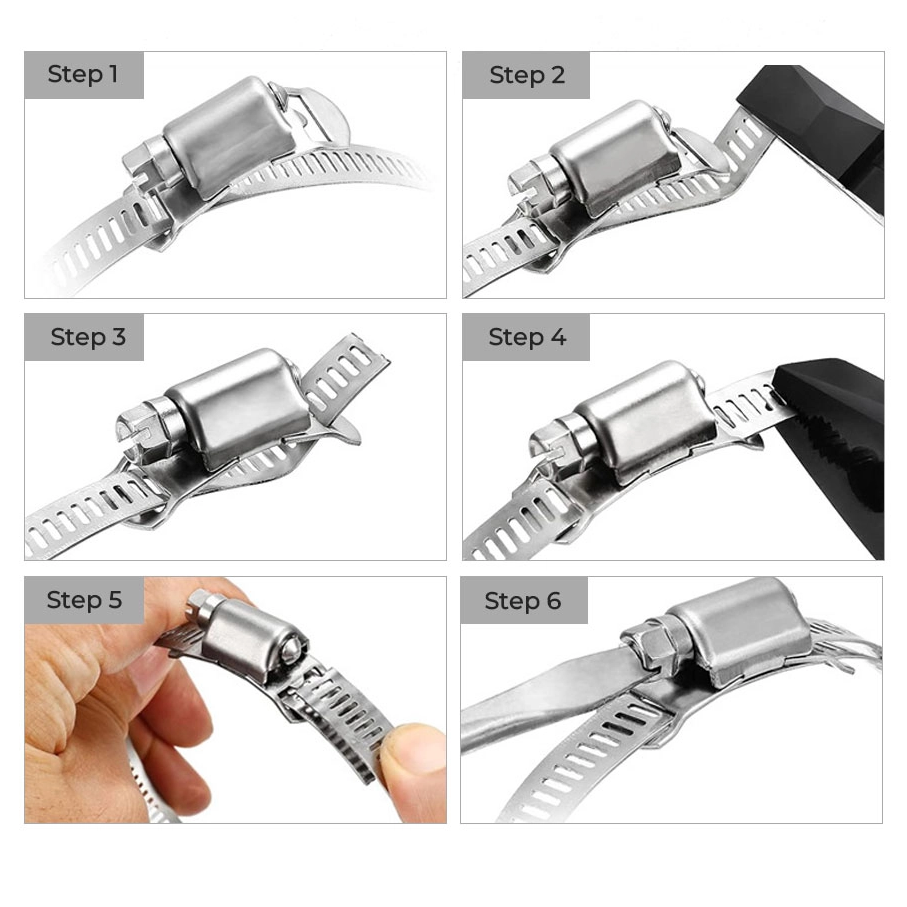  Industrial-grade hose clamp assembly kit