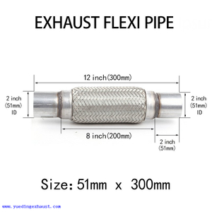 51mm x 300mm Exhaust Flexible Joint Repair Flexi Pipe tube Flex