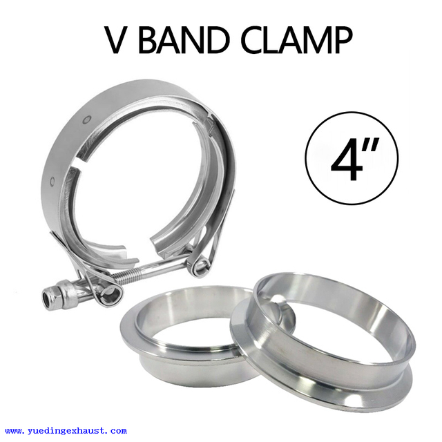 4" V-Band Clamp Stainless Steel Male Female Flange for Turbo Exhaust