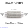 2.25 inch x 10 inch Exhaust Flexi Pipe Weld On Flex Joint Flexible Tube Repair