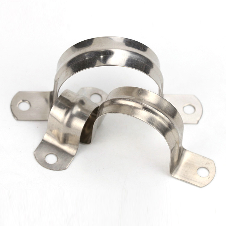 U-Type Stainless Steel Hose Clamp Semicircle Pipe Clamp Tube Clips Water Pipe Fasteners