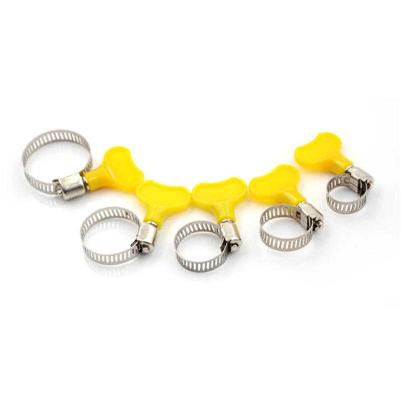 American style stainless steel pipe clamp with plastic handle