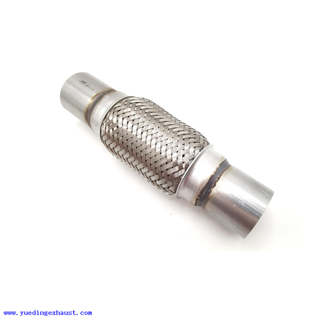 2 X 10in Flexible Car Exhaust Pipe Stainless Steel Weld Joint Tube Auto