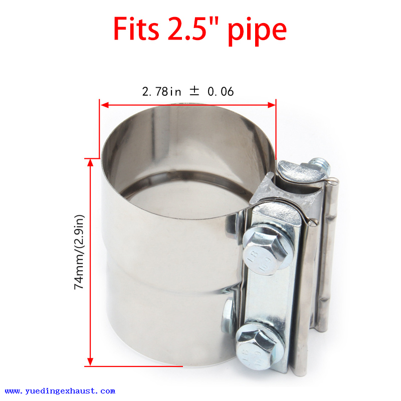 Preformed 2.5 Lap Joint Clamp for Exhaust Pipe Connection