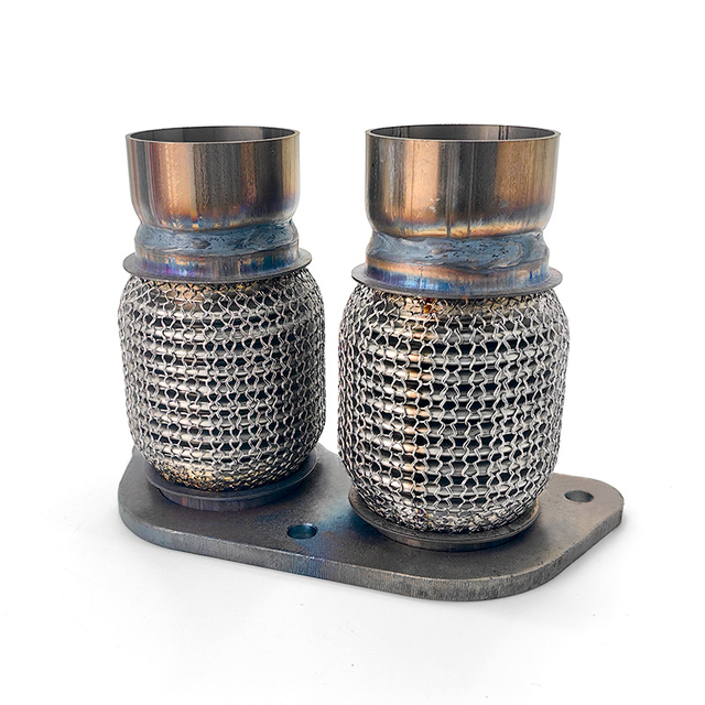 heavy duty exhaust pipe with mesh sleeve