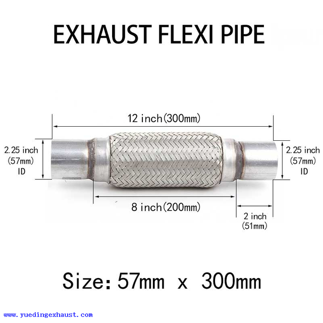 2.25 inch x 12 inch Exhaust Flexi Pipe Flex Joint Flexible Tube Repair