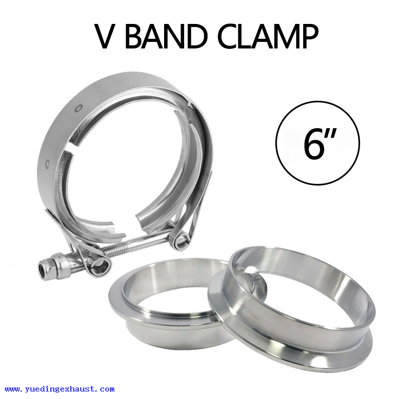 6" V-Band Clamp Stainless Steel 6 inch VBand T-Bolt 