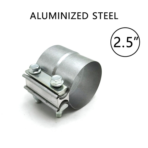 2 1/2" 2.5" Aluminized Exhaust Lap Joint Step Clamp 2.5" OD to 2.50" ID