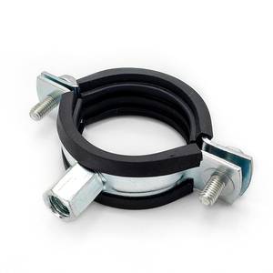 rubber lined pipe clips zinc plated steel