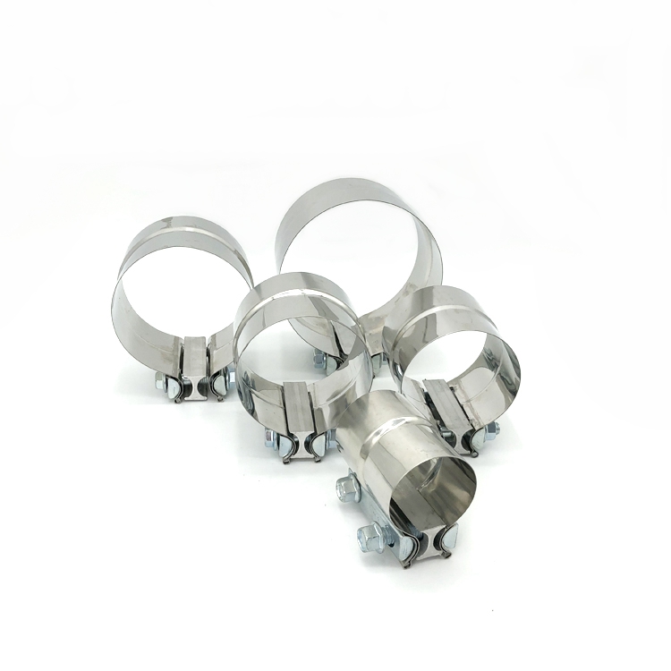304 Stainless Steel/Aluminized Lap Joint Exhaust Band Clamp For Exhaust Pipe