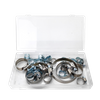 Adjustable worm gear clamp set for automotive use