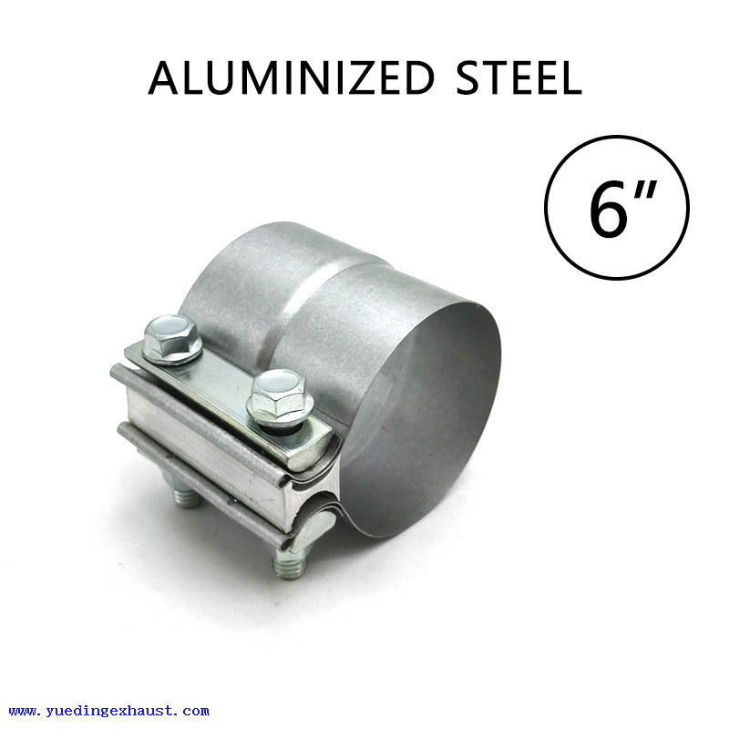 6 in. Aluminized Steel Lap Joint Clamp, Exhaust Band Clamp