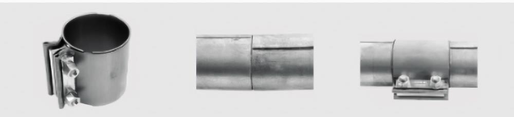 exhaust coupler clamp for stainless butt joint connection