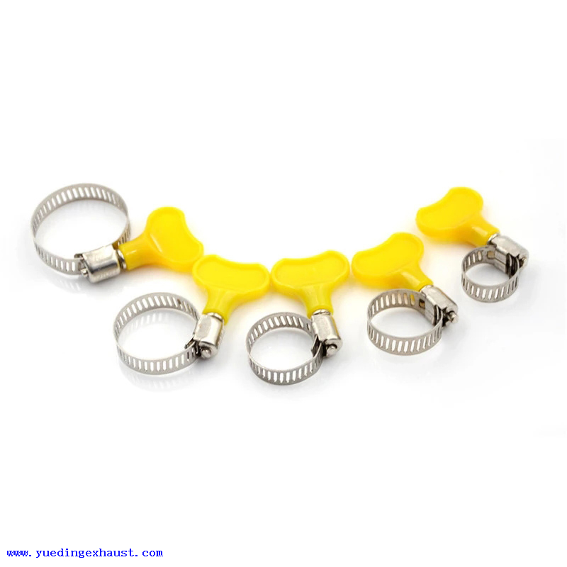 Adjustable Butterfly Hose Clamp Plastic Handle Worm Gear Clamp