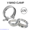 2.75" V Band Clamp Stainless 2 3/4" Exhaust Flange Kit MALE FEMALE DESIGN