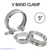 V Band Clamp Flange Assembly For 5" OD Exhaust Pipe