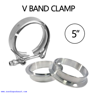V Band Clamp Flange Assembly For 5" OD Exhaust Pipe