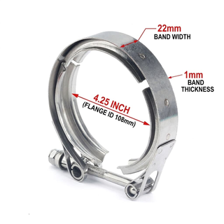4.25" (108mm) I.D. V-Band Clamp for Turbo Intercooler & Exhaust Systems