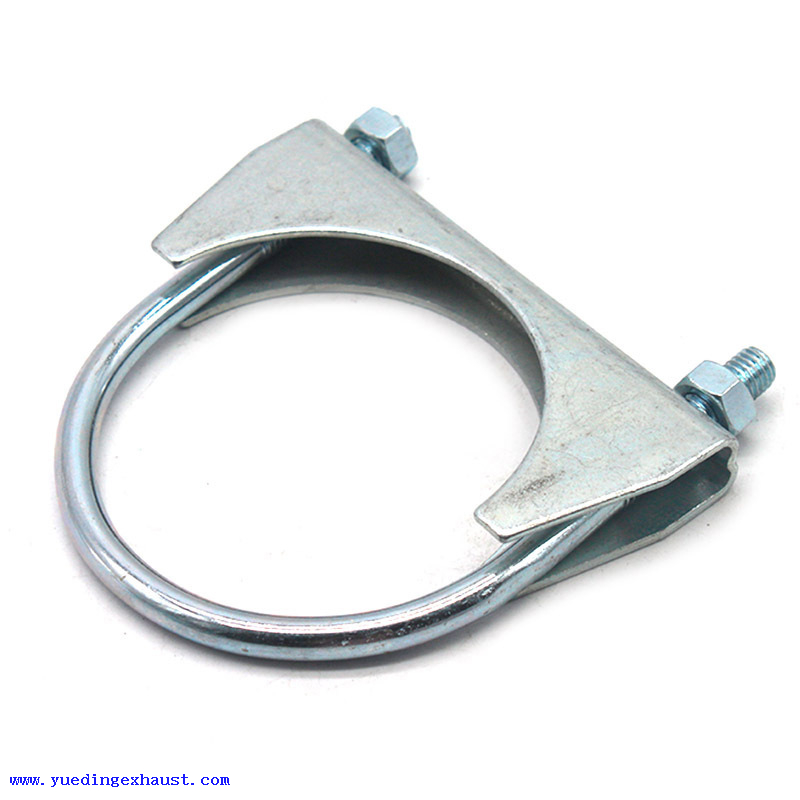 Heavy Duty Saddle Style U-Bolt Muffler Clamps with Anti-Rust Coat and Multiple Uses 1 1/4 