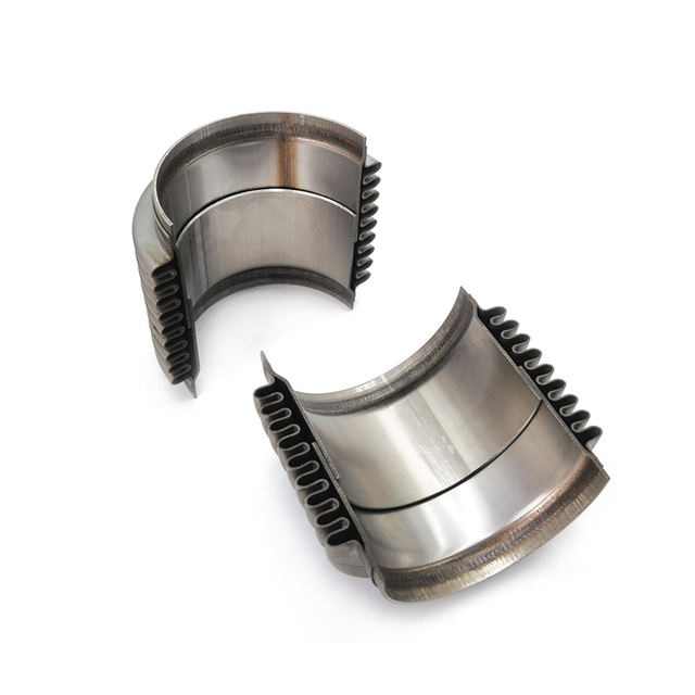 Internal profile of turbo bellows highlighting corrugated design and flange weld