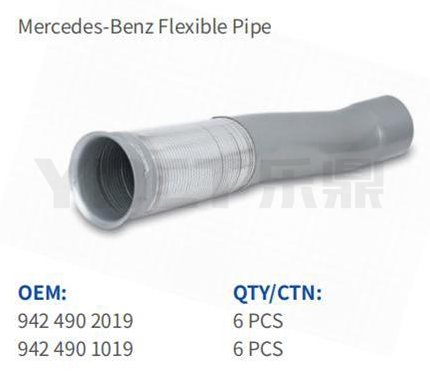 OEM 9424902019 9424901019 Mercedes-Benz Flexible Pipe