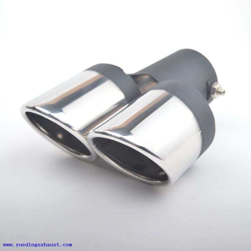 Universal Car Rear Tail Throat Auto Exhaust Muffler Tip Stainless Steel Pipe