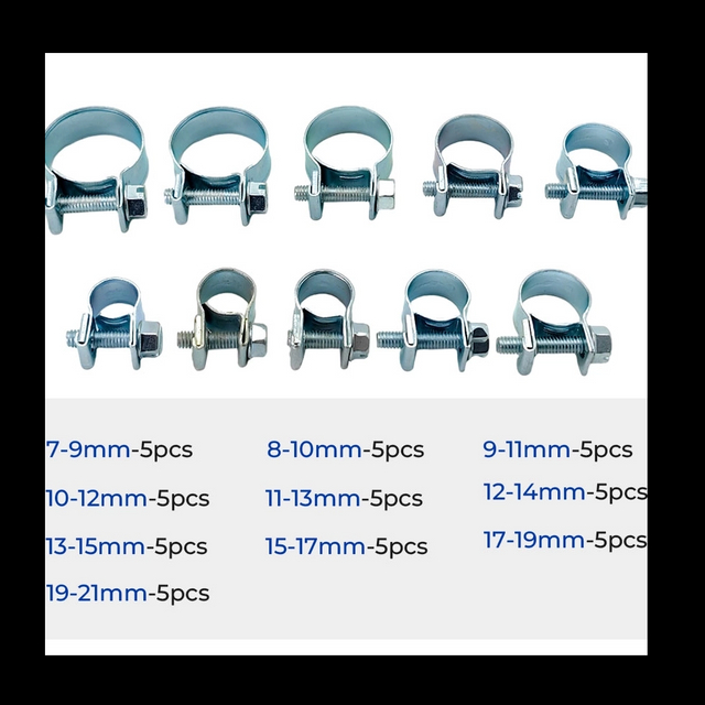 screw-type zinc-plated mini hose clips