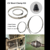 Corrosion-resistant axle boot clamp in use