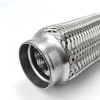 Interlock-style automotive exhaust flex connector