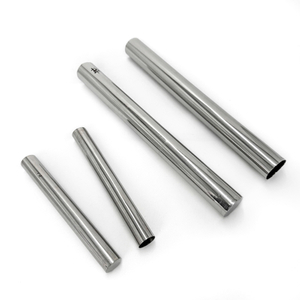 Bundle of seamless steel pipes in warehouse