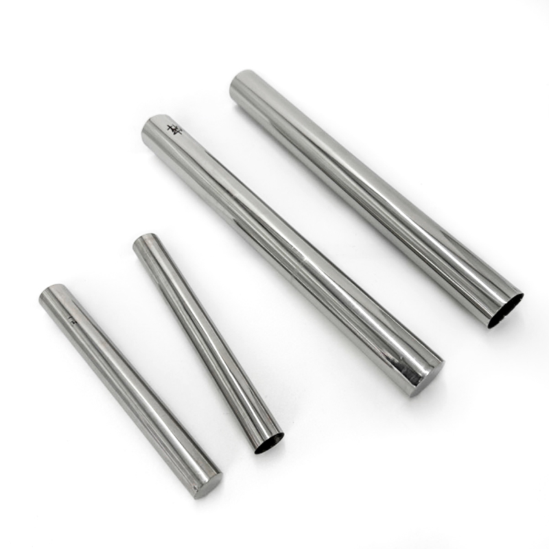 Bundle of seamless steel pipes in warehouse